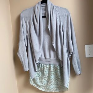 Waterfall Sheer Open Front Cardigan